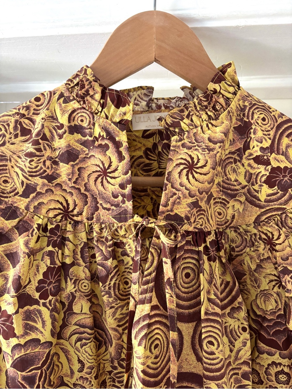 Ulla Johnson Letty Ruffle Short Sleeve Blouse Amber Top Size 2 | XS - Picture 7 of 16